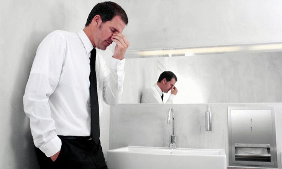 dolore in un uomo con prostatite